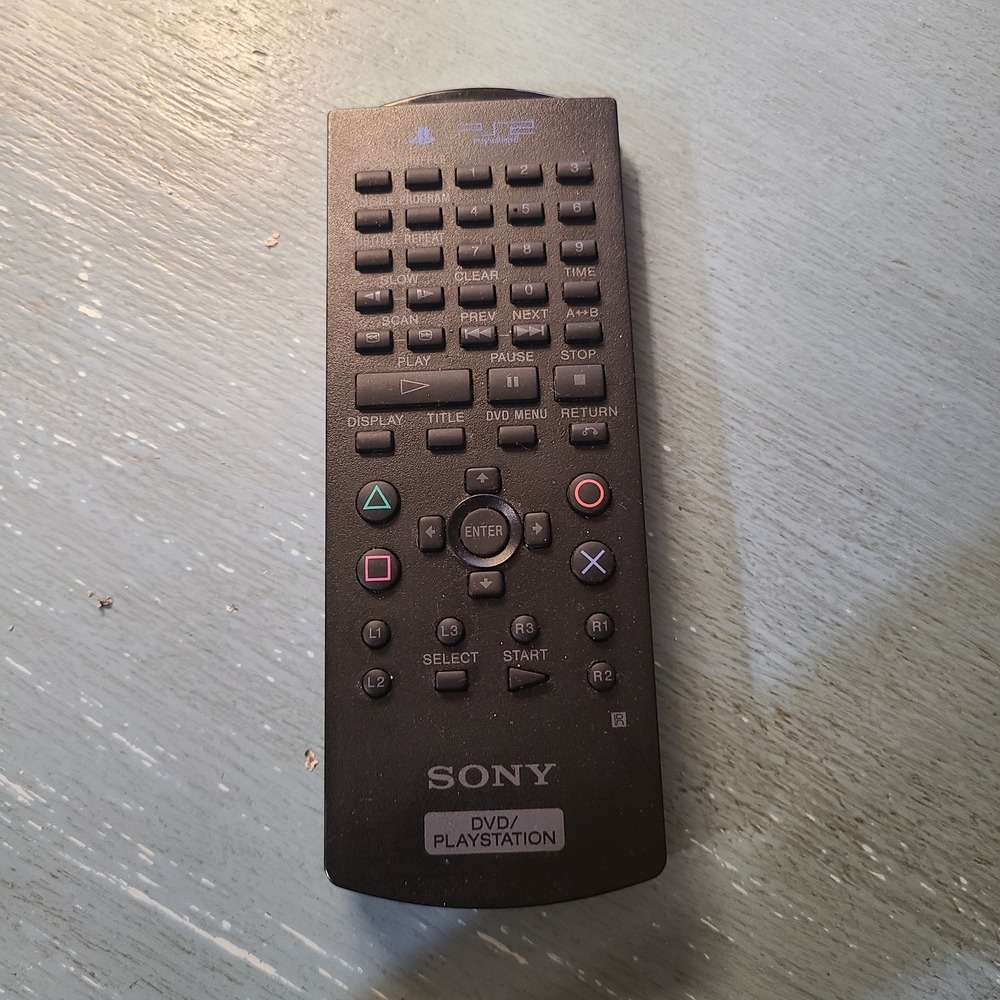 Sony PS2 DVD PlayStation‎ Remote Control Model SCPH-10150 Tested Black